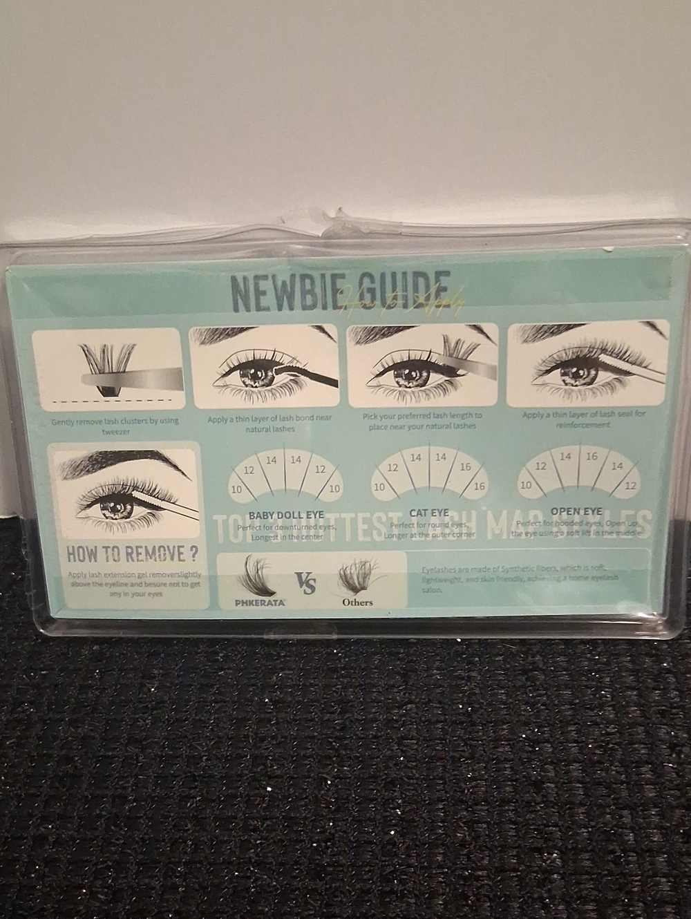 PHKERATA Wispy & Natural Lash Clusters Black
